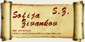 Sofija Živankov vizit kartica